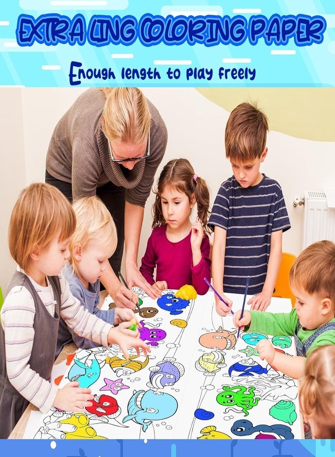 LISHER Coloring Re-Stick Drawing Paper Roll for Kids, 118 x 12 Inch Large Coloring Poster for Toddlers, Scroll Color Filling Paper | Rapid Kids Coloring Drawing Paper Roll | Wall Floor DIY Painting Color Filling Paper - Image 5